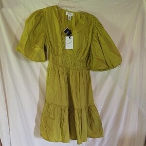 Japna Olive Green Mini Dress